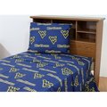 College Covers College Covers WVASSQU West Virginia Printed Sheet Set Queen- Solid WVASSQU